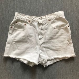 Vintage white cut off shorts